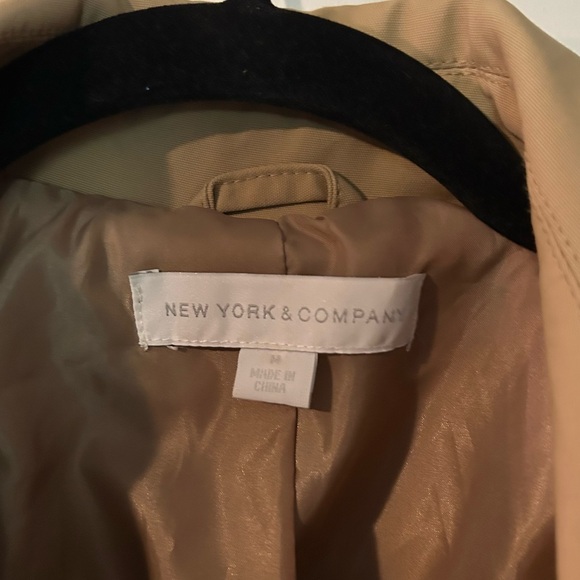 New York & Company camel tan trench coat - Picture 5 of 11